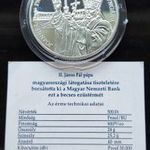 Ezüst pénz 500 Forint II. János Pál pápa látogatása 1991 PP Ag925% tanúsítvány UNC 1 FORINTRÓL! (2). fotó