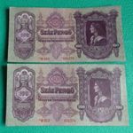 100 PENGŐ 1930 MAGYAR PAPÍRPÉNZ EF CSILLAGOS SOROZATSZÁM 2 db. fotó