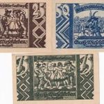 1921.Német Groß-Wirschleben Weimar 25, 50, 75 pf. fotó