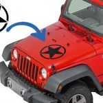 A Sticker Star univerzális Jeep Wrangler JK teherautóhoz vagy más autókhoz fekete fotó