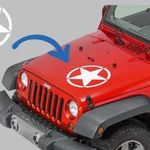 A Sticker Star univerzális Jeep Wrangler JK teherautóhoz vagy más autókhoz fehér fotó