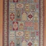 Békésszentandrási kézi csomózású, csempemintás, gyapjú PERZSA szőnyeg (122 x 202) fotó