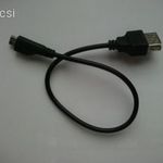 USB - microUSB / micro USB adatkábel töltőkábel fekete színű 27, 5 cm hibás sérült 1 FT-RÓL NMÁ! fotó