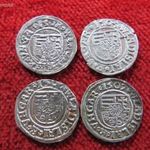4db II.ULÁSZLÓ DENÁR 1504, 1505, 1506, 1507 EZÜST: 2, 06g EGYBEN ELADÓ ! kiv fotó