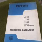 ZETOR 2001, 4701, 5501, 6701 ALKATRÉSZ KATALÓGUS MÜÁRT 1981 fotó