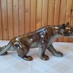 Gyönyörű cseh Royal dux porcelán párduc. fotó