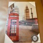 Új 3D London falikép, lakásdekor, 34x24 cm kép fotó