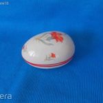 Drasche Budapest porcelán bonbonier, ékszertartó tojás alakú, virágmintás, szegfű mintás fotó