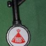 Retro HB-HOFFBRAU MÜNCHEN sör REKLÁM kucstartó stabil karabíneres a képek szerint fotó