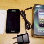 Samsung S5830i Galaxy Ace Vodafone, Mobiltelefon fekete, újszerű állapotban, gyári dobozában fotó