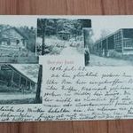 régi képeslap Gnézdai fürdő 1906 fotó