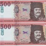 2db 500 Forint bankjegy 2018 500Ft UNC ( Sorszámkövető ) fotó