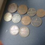 10 db I. Ferenc József réz Krajcár egyben eladó! 1. fotó