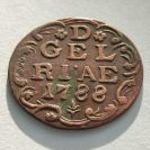 Hollandia, Gelderland tartomány 1 duit 1788 érme fotó