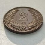 Magyar Királyság, 2 fillér 1897 érme fotó