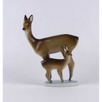 1V749 Régi Zsolnay porcelán őzike páros 17.3 cm fotó