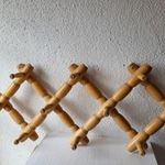 Vintage, retro, állítható, fa, harmonika fali fogas, akasztó fotó