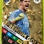 Panini 2022/23 Fifa 365 Courtois premium gold limited edition kártya fotó