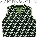 MARC CAIN absztrakt-mintás kötött mellény L fotó