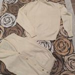VINTAGE-HÓDIKÖT női 40-es gépi kötött garbó+mellény élőgyapjú fotó