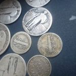 8 db USA ezüst apró a XX. század első feléből egyben eladó! fotó