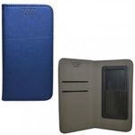 Tablet védőtok álló, bőr (oldalra nyíló, csúsztatható, NANOPAD szerű készülék rögzítés, textil ha... fotó