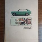 Fiat 128 Berlinetta katalógus autó prospektus fotó