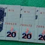 20 KORONA 1970 CSEHSZLOVÁK PAPÍRPÉNZ SORSZÁMKÖVETŐ HAJTATLAN, DE! fotó