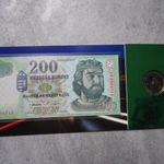 2009 - ELSŐNAPI VERET - 200 FORINT ÉRME + 200 FORINT BANKJEGY - MNB BLISZTER fotó
