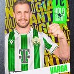 Varga Barnabás Ferencváros Holo Giant focis kártya Panini Top Class 2025 fotó