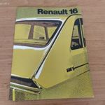régi retró 1960-as-70-es évekbeli RENAULT 16 prospektus, hibátlan. fotó
