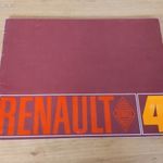 régi retró 1960-as-70-es évekbeli RENAULT 4 piros prospektus, hibátlan. fotó