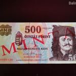 500 forint 2011 Unc minta alacsony 120-as sorszámú fotó