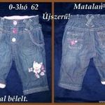MATALAN polárral bélelt koptatott farmer naci 0-3hó 62 fotó