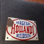 Magyar-Hollandi Biztosító, zománcozott fémtábla, , 12×18... fotó