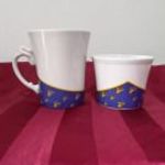 Hollóházi Tchibo Capuccinos bögre+cukortartó, kávé szem mintás fotó