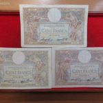 3db FRANCIA 100 FRANK 1937, 1938, 1939 EGYBEN ELADÓ ! sz+ fotó