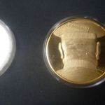 2 db aranyozott bronz emlékérem egyben eladó! fotó