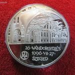 M.É.E. 26. VÁNDORGYŰLÉS SZEGED EMLÉKÉREM 1996 EZÜST: 36, 2g/999 PP, nagyon enyhe oxidfolt fotó