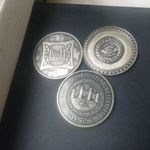 3 db ezüstpatinázott bronz emlékérem egyben eladó! fotó