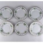 1U483 Erika mintás Hollóházi aranyozott porcelán süteményes tányér készlet 6 darab fotó