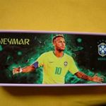 NEYMAR BRAZÍLIA FÉM DOBOZ, TÁROLÓ, TOLLTARTÓ fotó