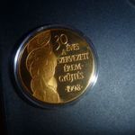 MÉE 30 éves a szervezett éremgyűjtés aranyozott bronz jutalom érem eladó! fotó