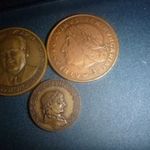 3 db MÉE bronz emlékérem egyben eladó! fotó