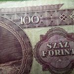100 FORINT 1984. OKTÓBER 30. - FORDÍTOTT HÁTLAPI ALAPNYOMAT! - RITKA! fotó