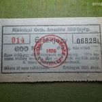 ÉRTÉKJEGY - 600 KORONA 1926 - FÉL KG HÚS fotó