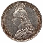 Anglia Victoria 6 Penny 1887 KM: 757 (Ag) 2, 74g EF fotó