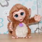 2013 FurReal Friends Cuddles Giggly Monkey interaktív Hasbro baba fotó