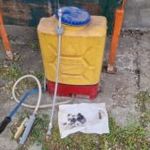 RETRO HÁTI PERMETEZŐ RÉGI ANTIK SÁRGA CSOMÓ ALKATRÉSSZEL fotó