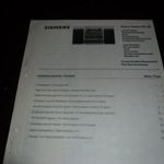 SIEMENS RS 160 stereo system szervízkönye fotó